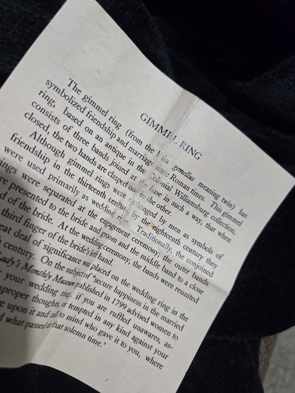 Antique Gimmel Ring With Paper - Picture 10 of 10